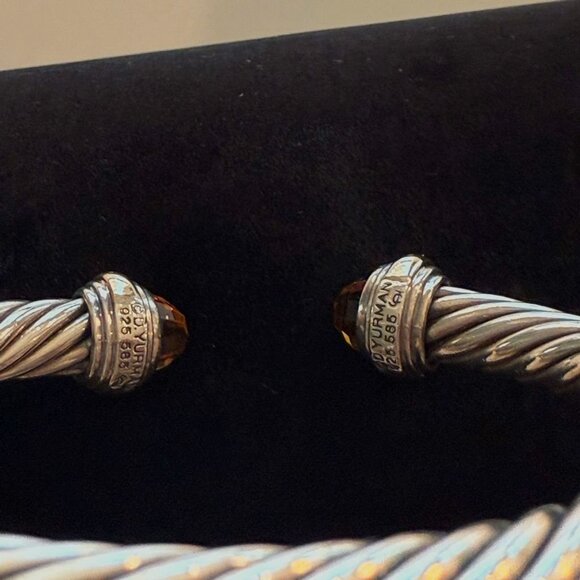 Silver And Gold Twisted Cuff Bracelet By David Yurman - Picture 14 of 14